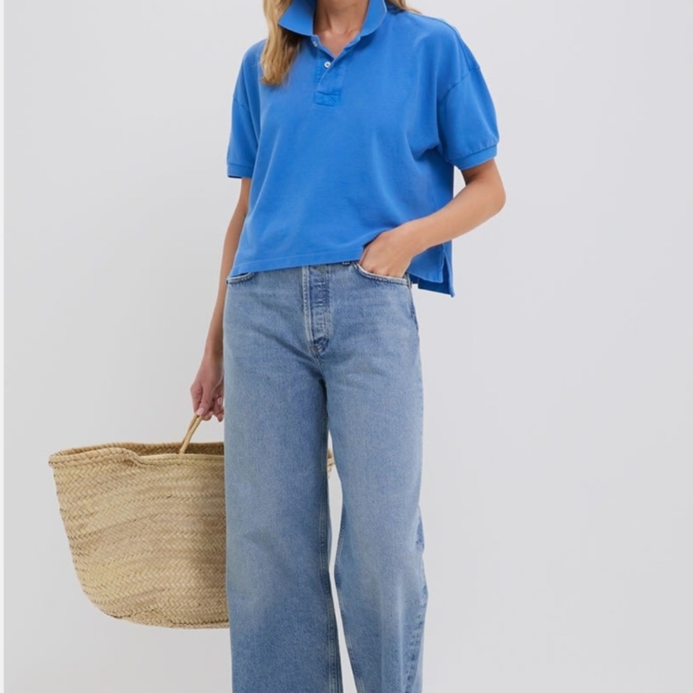 Tuckernuck - Blue Pique Holmes Boyfriend Polo